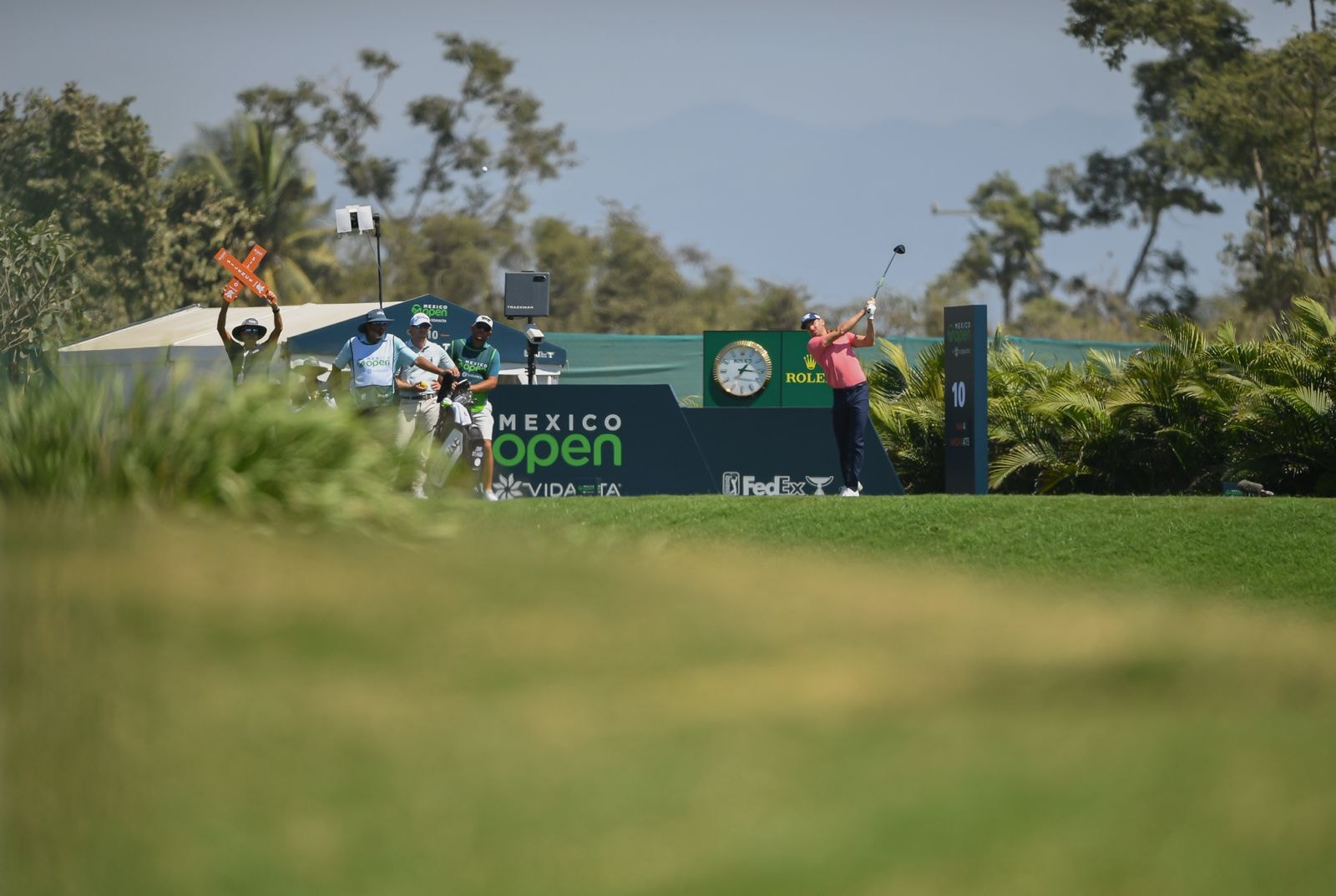 Mexico Open golf tournament tee shot